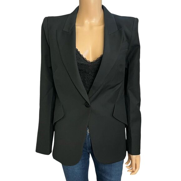White House Black Market Jackets & Blazers - NEW White House Black Market Editor Blazer Black Structured Modern Minimalist